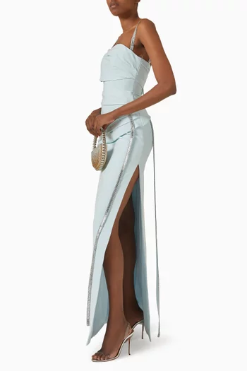 Gathered Gown in Crepe