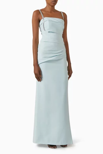 Gathered Gown in Crepe