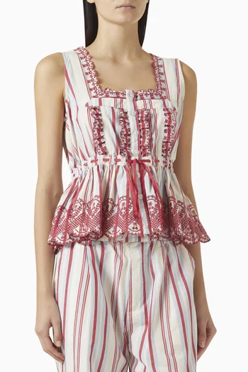 Amaya Embroidered Blouse in Organic-cotton