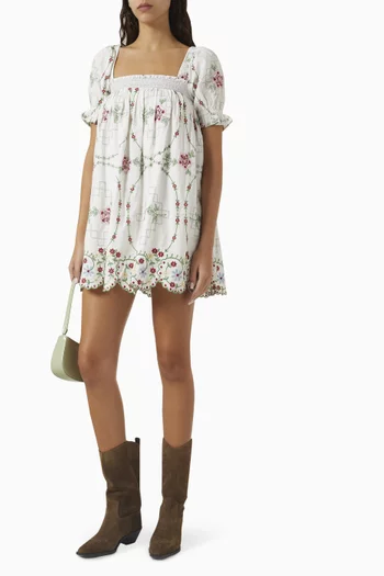 Lulu Embroidered Mini Dress