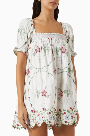 Lulu Embroidered Mini Dress