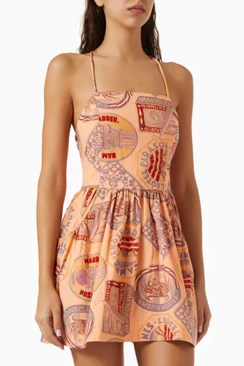 Peaches Mini Apron Dress