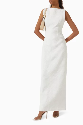 Cozy Embossed Maxi Dress