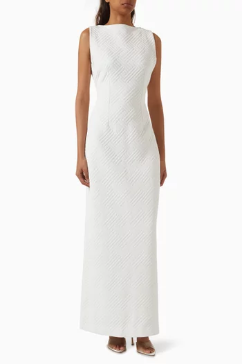 Cozy Embossed Maxi Dress