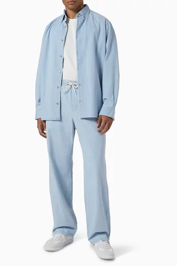 Vincent Drawstring Pants in Organic-cotton Denim