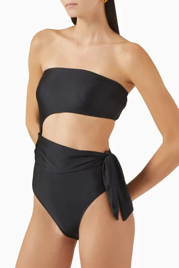 Strapless Cutout One-piece Swimsuit
