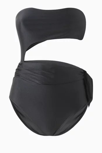 Strapless Cutout One-piece Swimsuit