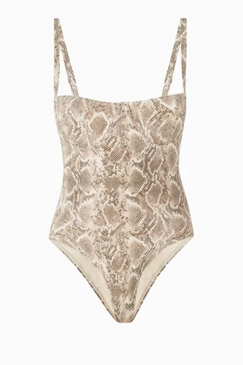 Square Neck One-piece Swimsuit