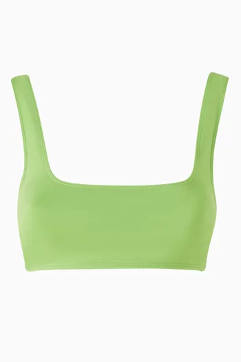 Square Neck Compression Bikini Top