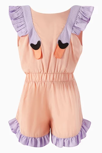 Mexico Swan Playsuit in Cotton