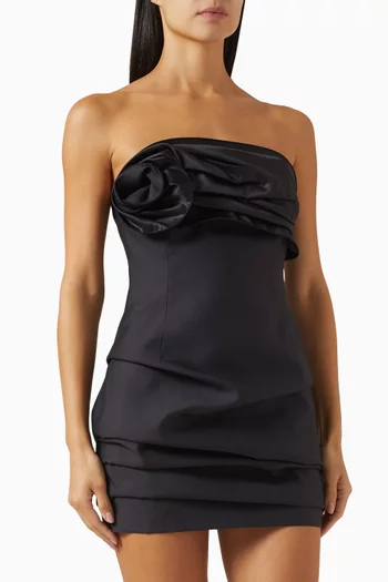 Strapless Ruched Mini Dress