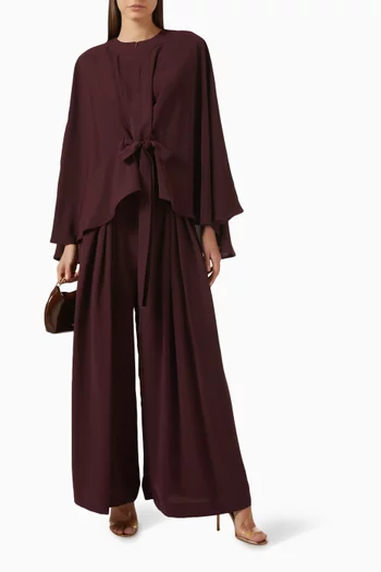 Cape-style Top & Pants Set