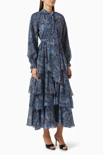 Printed Tiered Dress