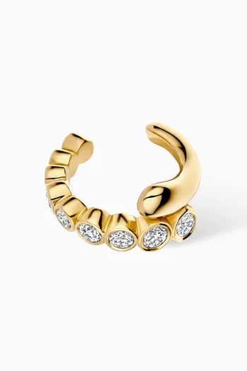 Pia Diamond Single Ear Cuff in 18kt Gold