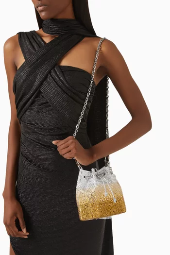 Piper Crystal Gradient Bucket Bag