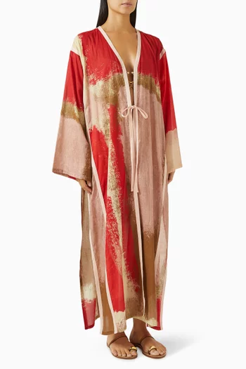 Gotland Printed Kaftan in Cotton