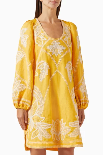 Eileen Dress in Linen-blend