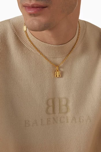 Nano Thin Necklace in Brass
