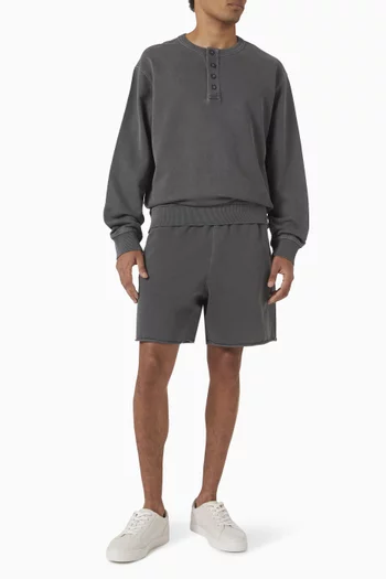 Garment-dyed Shorts in French Terry