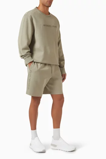 Embossed Logo Sweatshirt in Cotton Blend