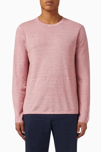 Cold-dye Sweater in Linen-blend
