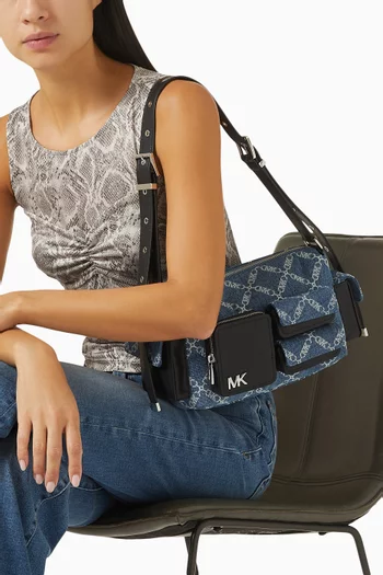 Medium Dakota Shoulder Bag in Denim