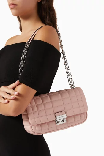 Large Tribeca Shoulder Bag in Quilted Leather