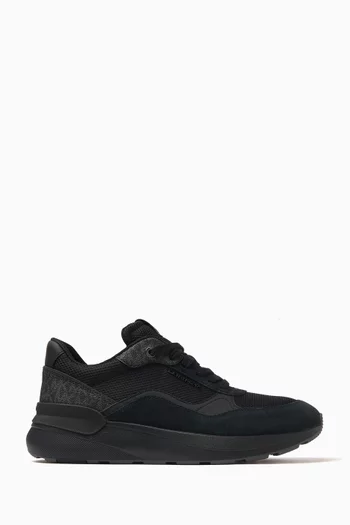 Trevor Logo Sneakers in Mesh & Suede