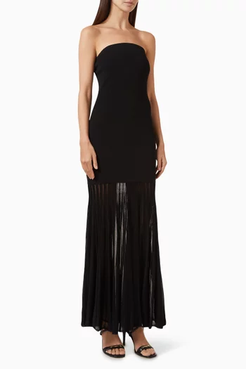 Strapless Maxi Dress in Stretch Knit