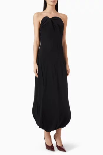 Strapless Wave Midi Dress