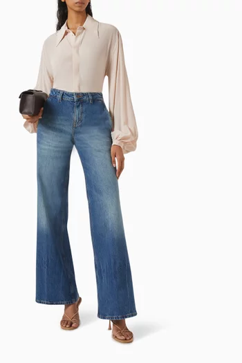 Blouse-sleeve Blouse in Silk
