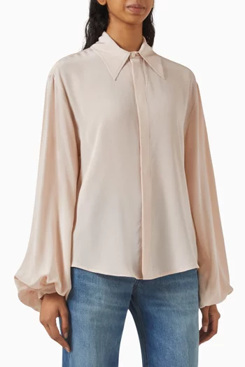 Blouse-sleeve Blouse in Silk