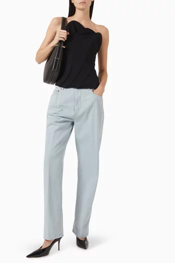 Kick-pocket Boyfriend Jeans in Denim