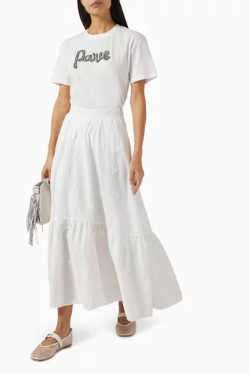 Embroidered Maxi Skirt
