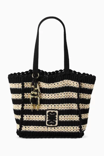 Two-tone Tote Bag in Crochet