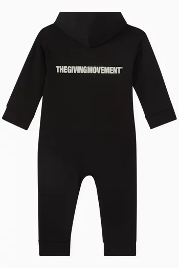 Zip-through Romper in Recycled Softskin