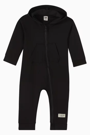 Zip-through Romper in Recycled Softskin