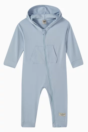 Zip-through Romper in Recycled Softskin