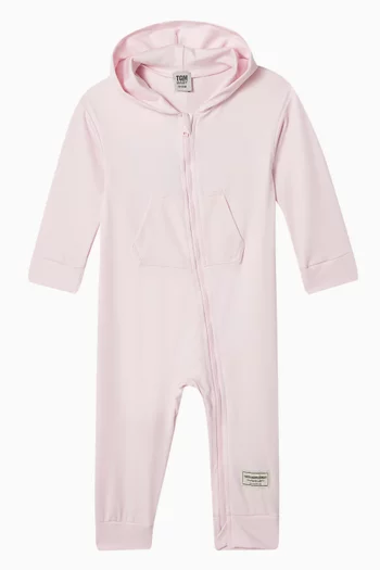 Zip-through Romper in Recycled Softskin