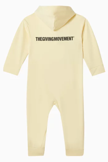 Zip-through Romper in Recycled Softskin