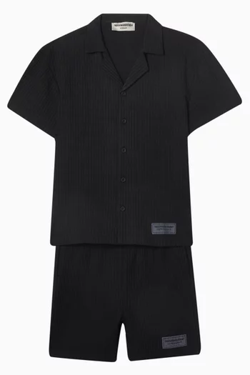 Short-sleeve Shirt in Seersucker Jersey