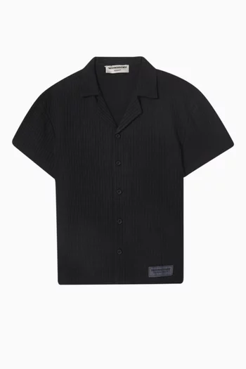 Short-sleeve Shirt in Seersucker Jersey