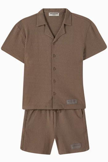 Short-sleeve Shirt in Seersucker Jersey