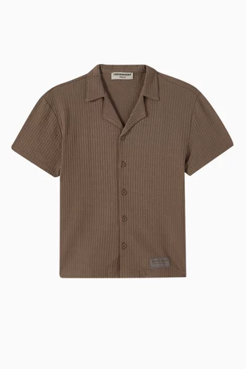 Short-sleeve Shirt in Seersucker Jersey