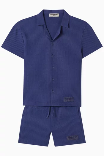 Short-sleeve Shirt in Seersucker Jersey