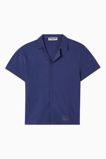 Short-sleeve Shirt in Seersucker Jersey