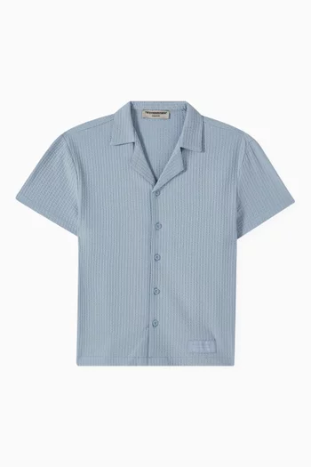 Short-sleeve Shirt in Seersucker Jersey