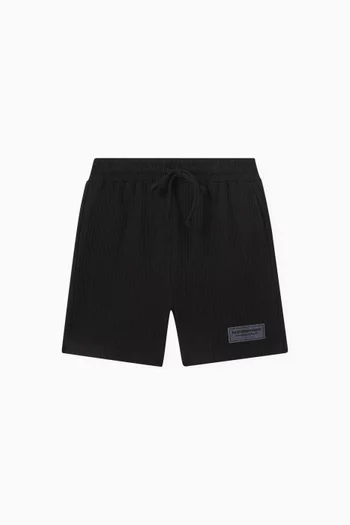 Relaxed Shorts in Seersucker Jersey