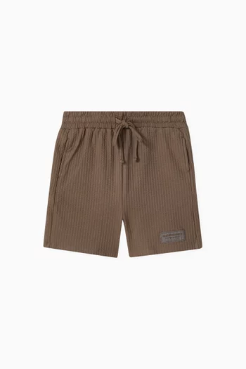 Relaxed Shorts in Seersucker Jersey