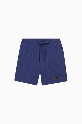 Relaxed Shorts in Seersucker Jersey